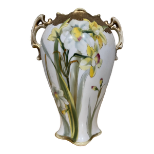 Vintage Nippon Hand-Painted Floral Porcelain Vase