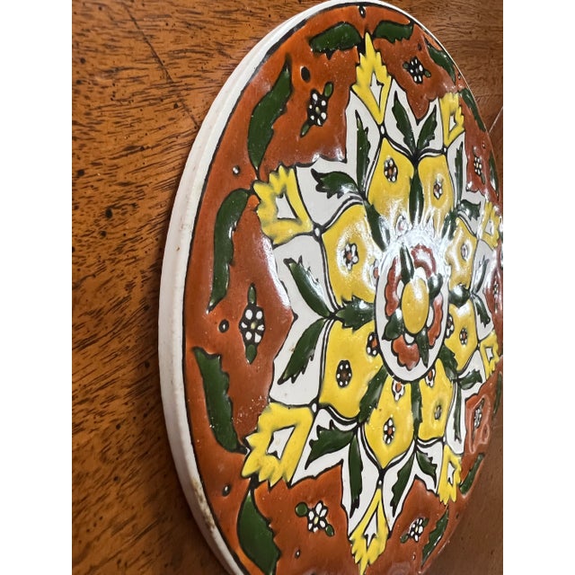 1970s 1970s Decorative Ceramic Wall Hanging Trivet, Made in England For Sale - Image 5 of 5