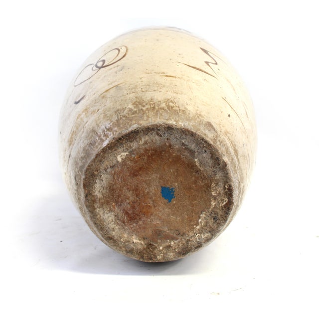 Terra Cotta Pot With Creamy Tan Glaze For Sale - Image 6 of 7