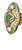 19.2 Karat Gold Ring with Emeralds For Sale - Image 3 of 8