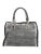2000 - 2009 Prada Madras Top Handle Satchel Navy Silver Shoulder Blue Leather Tote HandBag For Sale - Image 5 of 10