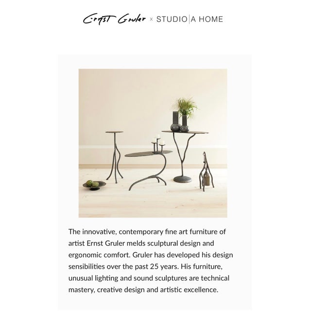 Ernst Gruler for Studio a Home by Global Views “Spring Top” Sound Sculpture in Natural Iron For Sale - Image 11 of 12