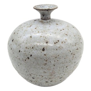 1970s Roger Butler Studio Pottery Speckled Glazed Bud Vase For Sale