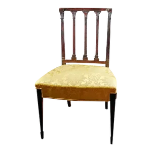 1795-1805 American Federal Classical Mahogany Side Chair with Column Back