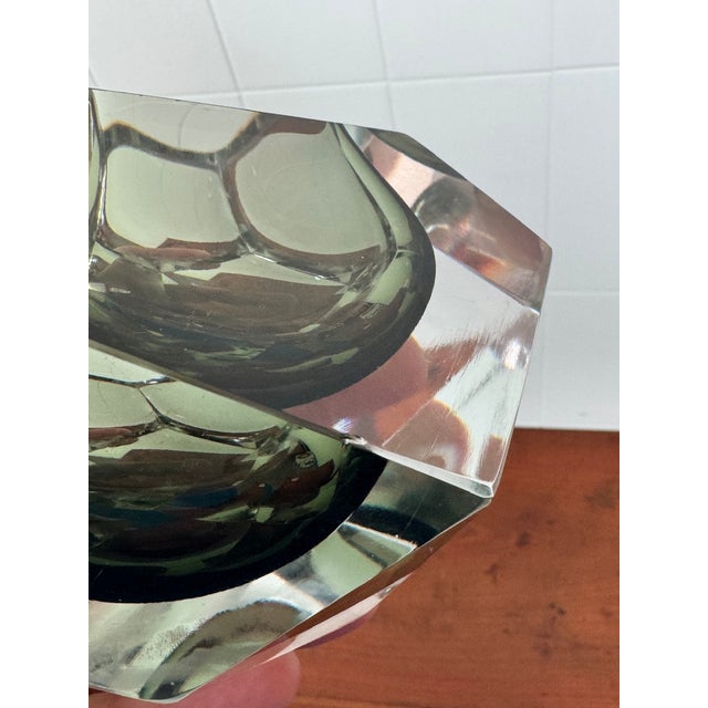 Gray Murano Glass Ashtray attributed to Flavio Poli for Seguso, 1960s For Sale - Image 8 of 13