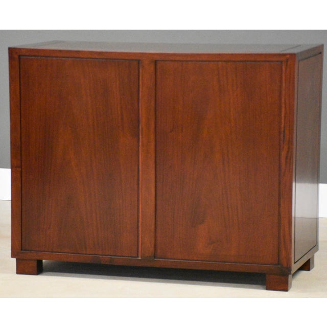 1970s 1970s Solid Mahogany and Brass Chest Credenza For Sale - Image 5 of 10