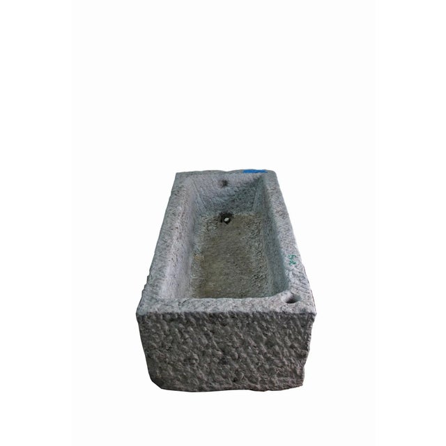 59" Inch Long Hand Chiseled Stone Trough 13 For Sale In Greensboro - Image 6 of 9