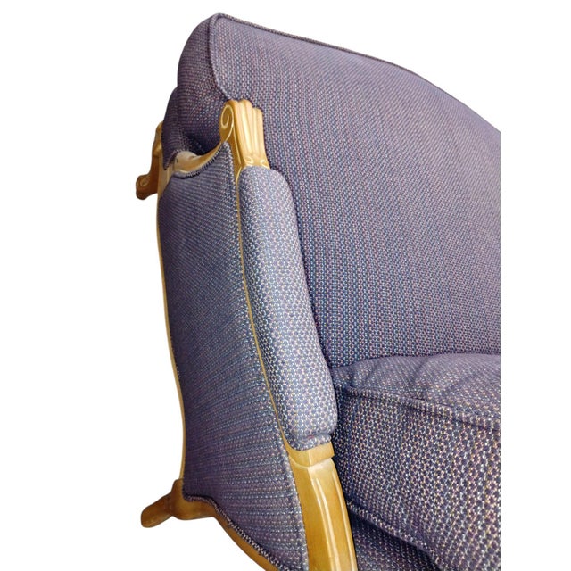 2000 - 2009 Vintage J. Royale French Bergère Chair & Ottoman With a Gilded Wood Frame For Sale - Image 5 of 12