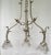Late 19th Century Antique Late 19th Century French Ornate Silver 4 Light Chandelier With Glass Shades Stamped "P B" For Sale - Image 5 of 8