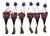 Unused Christmas Traditions by Aldik Chocolate Brown Tassel Ornaments — Set of 6 For Sale
