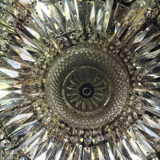Vintage Ceiling Light in Brass and Lead Crystal from Palwa, Germany, 1960s For Sale - Image 9 of 18