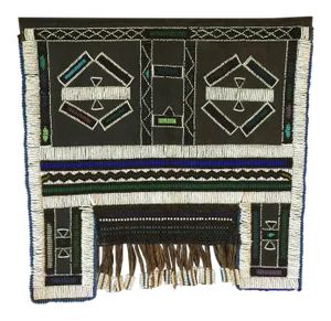 Vintage South African Ndebele Leather Beaded Wedding Mapoto