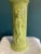 Mid 20th Century Vintage Chartreuse Green Ceramic Vase With Asian Woman Relief For Sale - Image 5 of 10