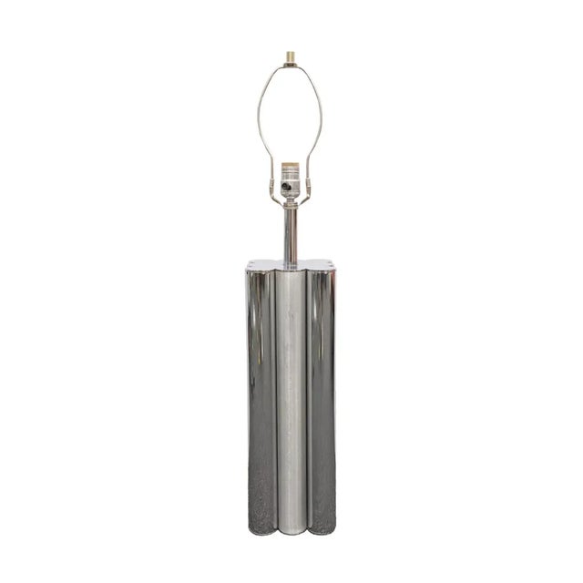 1970s Vintage Tubular Metal Column Table Lamp by Mutual Sunset Company For Sale - Image 9 of 9