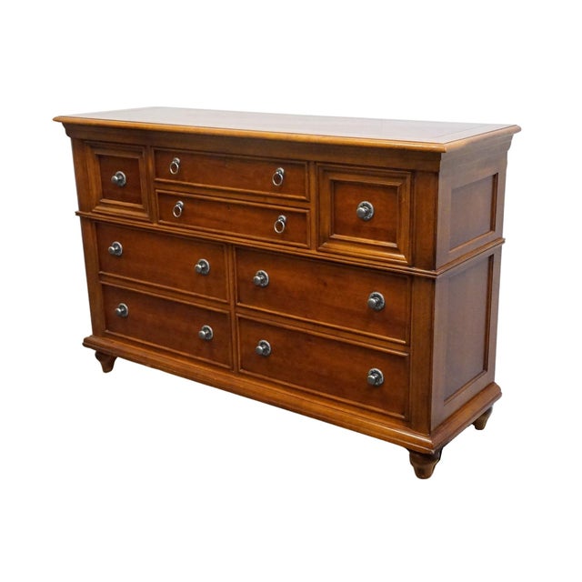 STANLEY FURNITURE Solid Cherry Contemporary Traditional 63" Double Dresser 23213 41" High 63.75" Wide 20" Deep We...