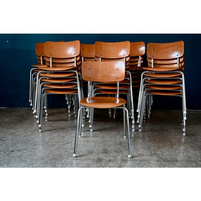 Vintage Industrial Chrome Tubular Chairs, Set of 20 For Sale - Image 16 of 16
