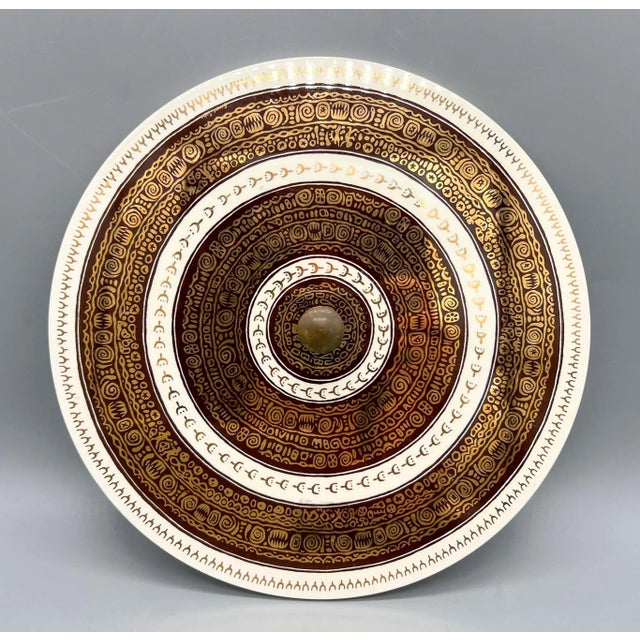 Mid Century Modern Ernest Sohn Cream and Gold Serving/ Baking Dish or