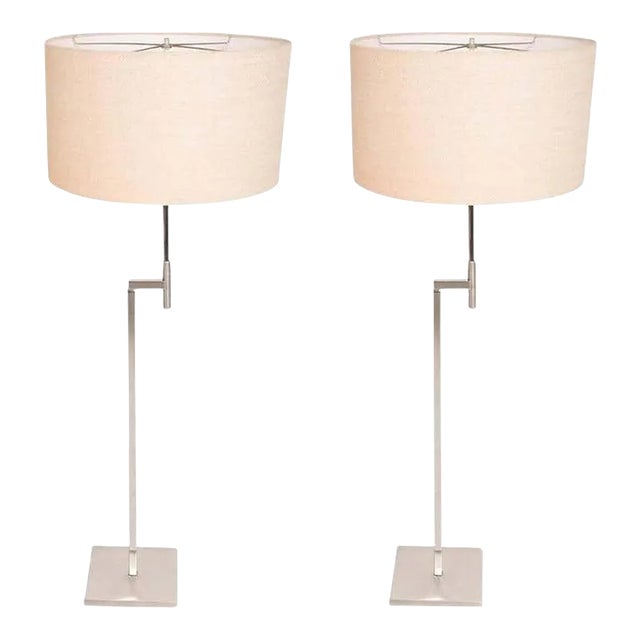 1970s Laurel Lamp Company Telescopic Floor Lamp Pair For Sale