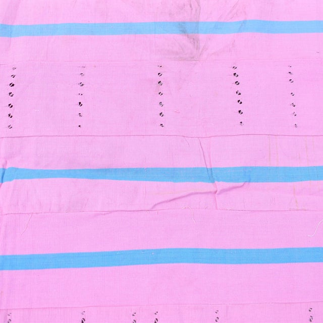 Textile Early 20th Century Yoruba Handwoven Aso Oke Textile Nigeria 78x49 Inch For Sale - Image 7 of 7