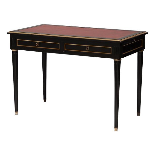Ebonised Walnut Desk, 1940s For Sale
