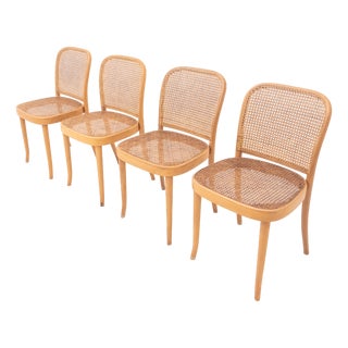 Chairs in Bentwood and Vienna Straw from Sautto & Liberale, Set of 4 For Sale