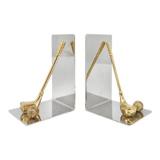 French Golf Motif Bookends - A Pair For Sale