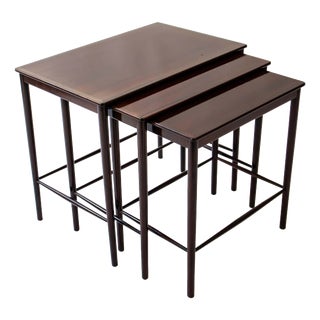 Vintage Nesting Tables by Kaj Winding for P. Jeppesen Møbelfabrik, 1960s, Set of 3 For Sale