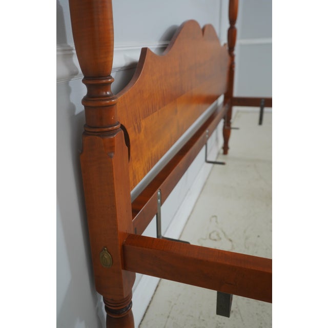 1980s Eldred Wheeler King Size Tiger Maple Poster Bed For Sale - Image 5 of 16