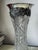 1900 - 1909 American Brilliant Cut Crystal Vase With Sterling Silver Neck Collar in Ornate Repousse Floral Design For Sale - Image 5 of 11