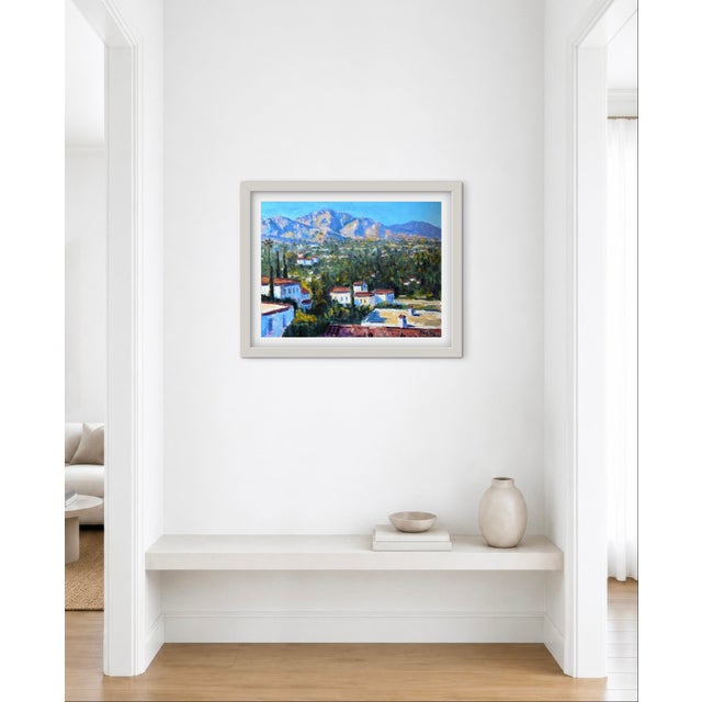 Original Oil Painting – Santa Barbara View With the Santa Ynez Mountains For Sale - Image 4 of 9