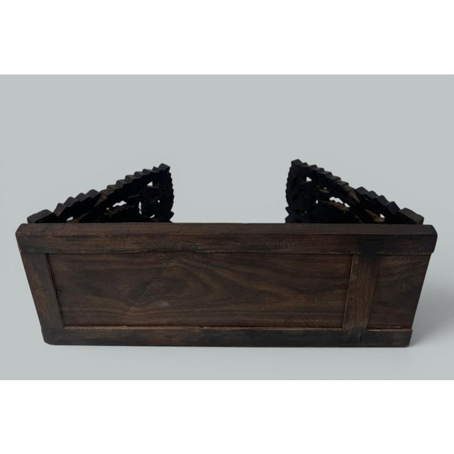 Late 19th Century Antique Vintage Black Forest German Book Slide Carved Irish Shamrocks Maple Leaf For Sale - Image 5 of 11