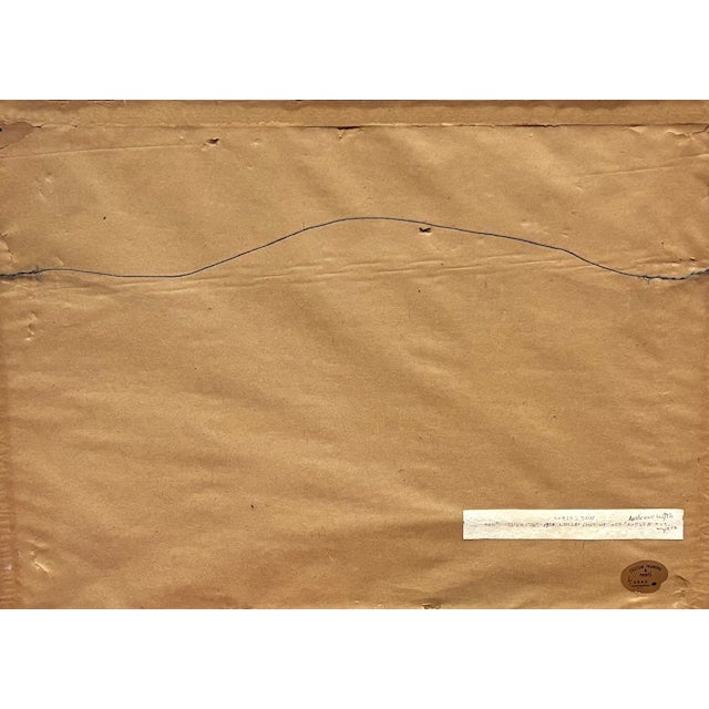 Wood Mid Century Print of Andrew Wyeth's Painting " Spring Sun" - ColorDry Brush Lithograph 1961 For Sale - Image 7 of 8