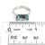 1990s 1990s Natural Solitaire Aquamarine Ring Size 6.5 14k W Gold 2.71 Cts Certified For Sale - Image 5 of 6