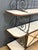Mid 20th Century Maison Jansen Style Iron Brass & White Glass Bakers Rack with Cabinet, 1950s For Sale - Image 5 of 18
