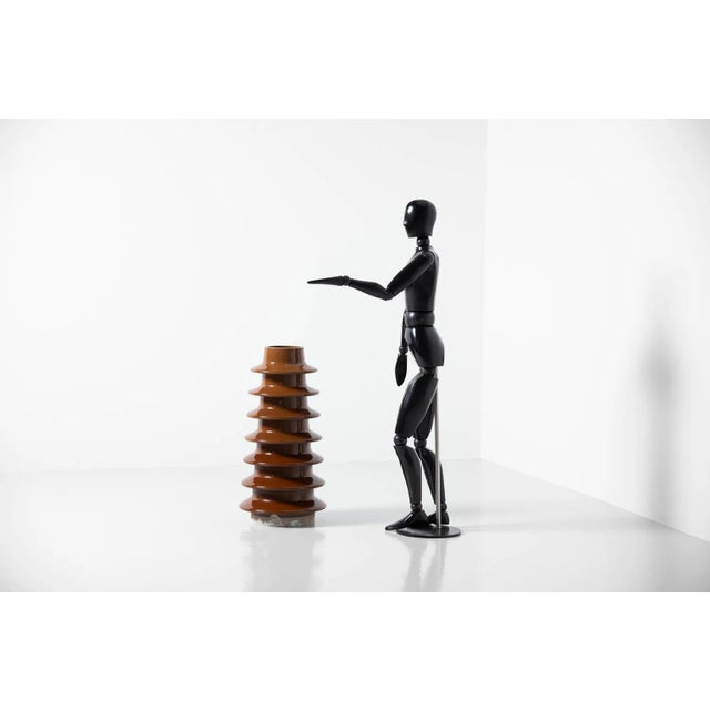 Super decorative extra large electric insulator TOTEM designed by Giovanni Gariboldi and manufactured by Richard Ginori,...