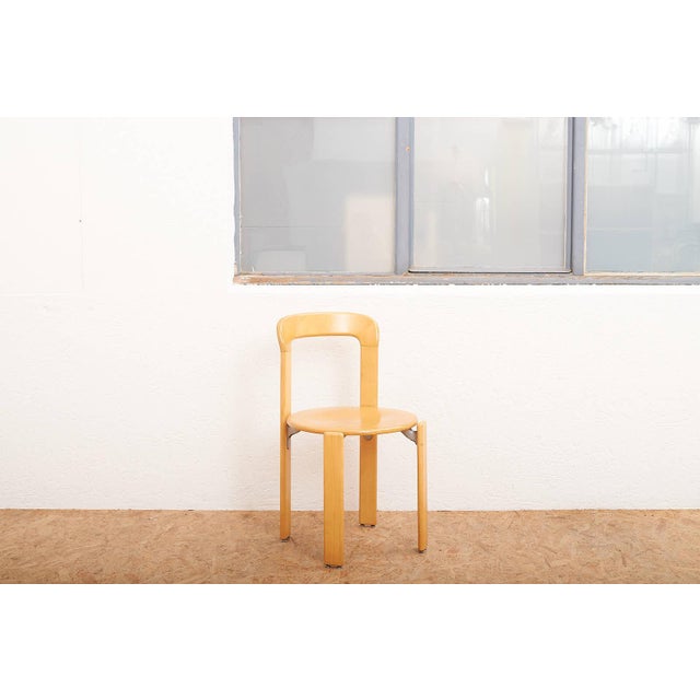 Stackable Wooden Chair by Bruno Rey for Dietiker, 1971 For Sale - Image 10 of 14