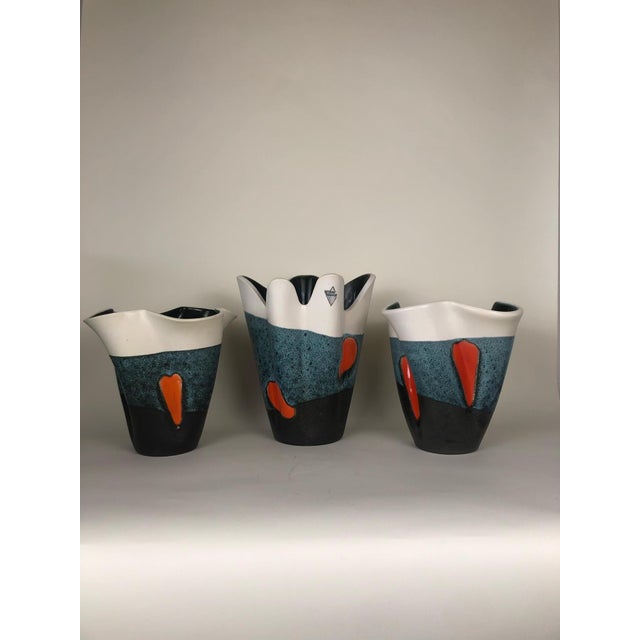 Vase set by Fernand Elchinger (1911-1975). Ferdinand Elchinger, son of the Elchinger Céramistes dynasty, which has been...