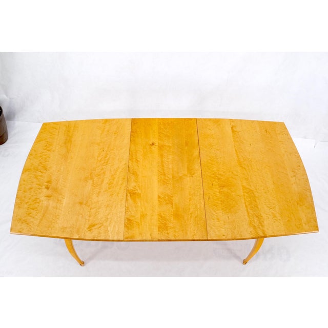 Sand Late 20th Century Solid Curly Maple Table 6 Chairs Bench Hand Made Jointly Studio Dining Set For Sale - Image 8 of 18