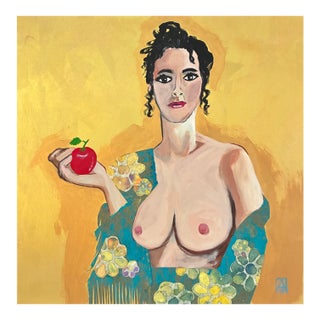 The Crimson Gift, Original Collage by Adria Becker For Sale