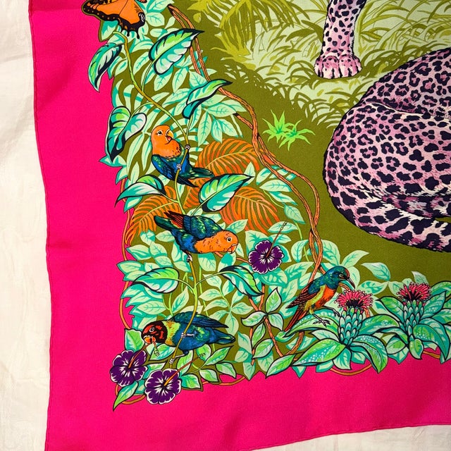Hermes Carre 90 Jungle Love Silk Scarf For Sale In San Francisco - Image 6 of 13