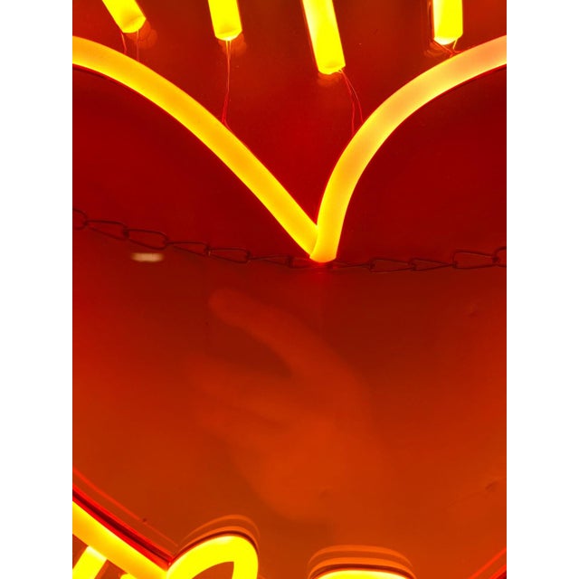 Early 21st Century Keith Haring "Love" Neon Led Sign Decor Pop Art Modern Cool Decor Heart Friends For Sale - Image 5 of 11