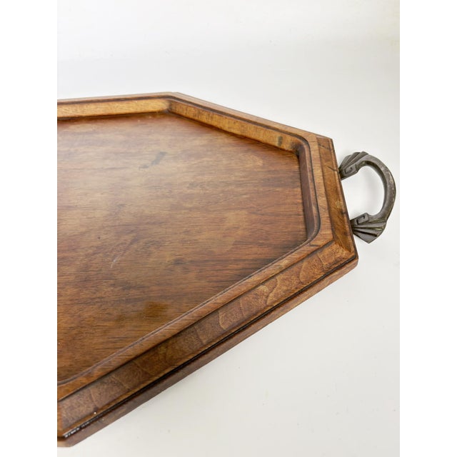 15th Century & Earlier 20th Century Wooden and Metal Tray, France For Sale - Image 5 of 12