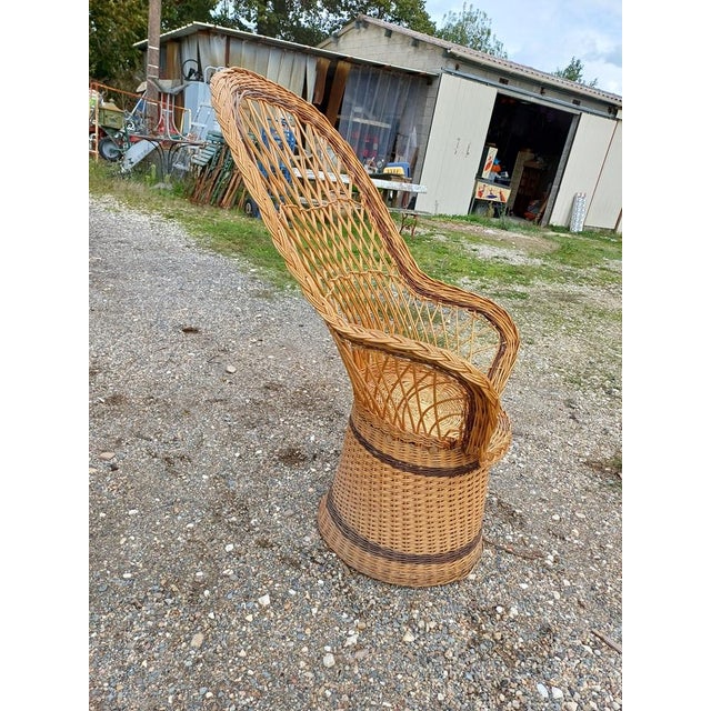 Emmanuelle Wicker Armchair, 1930 For Sale - Image 6 of 9