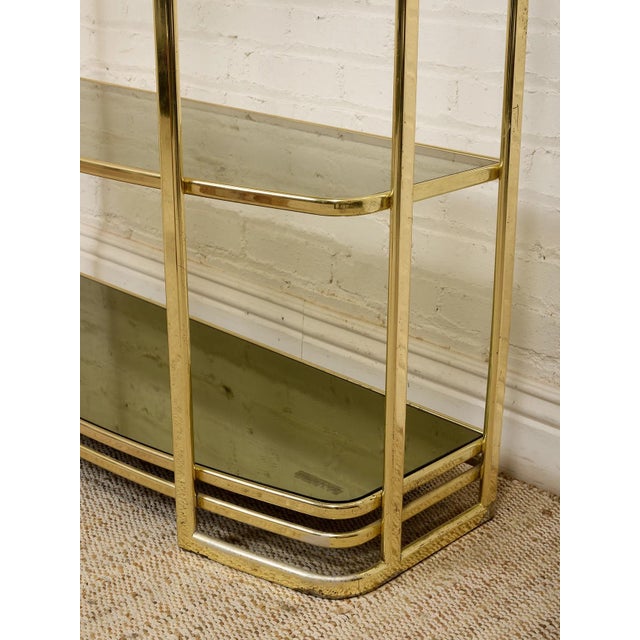 Mid 20th Century Vintage Brass Shelf For Sale - Image 5 of 9