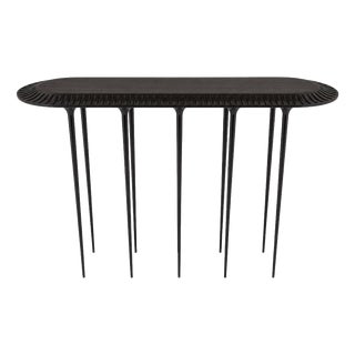 Pic Console in Wood and Lacquered Steel by Christophe Perichon For Sale
