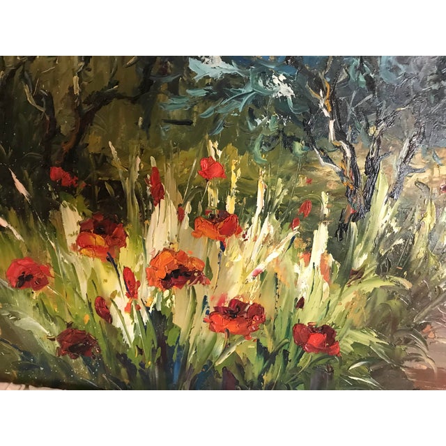 1950s Oil Painting of a Garden Walk For Sale - Image 10 of 12