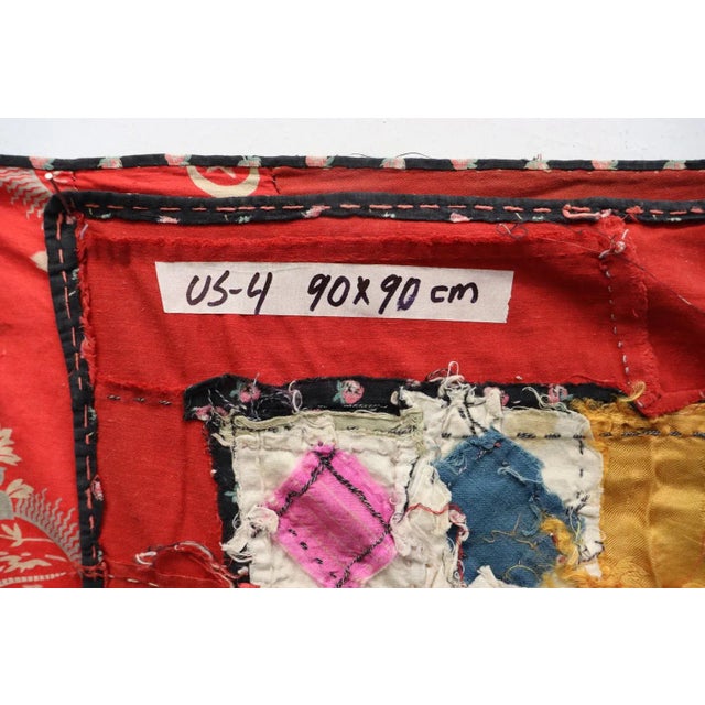 Red Vintage Embroidered Uzbek Wall HungTapestry, 1920s For Sale - Image 8 of 11