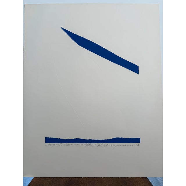 White Adjacent Yunkers “Beginn I : Hours Concours” 1966 Artist Proof Abstract Modern Print For Sale - Image 8 of 8
