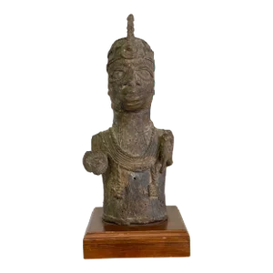 Mid 20th Century Vintage Bronze Tribal Sculpture