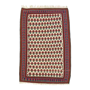 Vintage Persian Floral Kilim Rug - 03'04 X 05'00